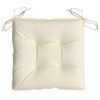 vidaXL Almofad&otilde;es de cadeira 2 pcs 40x40x7cm tecido oxford branco nata