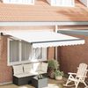 vidaXL Toldo Retr&aacute;til Branco 350 x 250 cm Poli&eacute;ster e Alum&iacute;nio