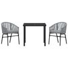 vidaXL Conjunto de Jantar para Jardim 3 pcs Antracite