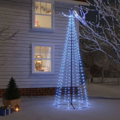 vidaXL Árvore de Natal em cone 310 luzes LED 100x300 cm azul