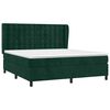 vidaXL Cama com molas/colch&atilde;o 160x200 cm veludo verde-escuro