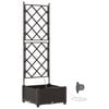 vidaXL Vaso de Jardim Castanho 40 x 40 x 126 cm PP