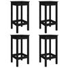 vidaXL 5 pcs conjunto de bar para jardim pinho maciço preto