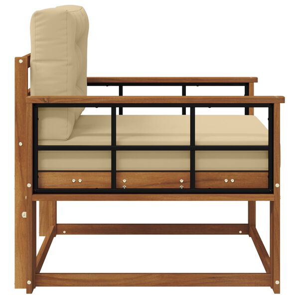 vidaXL Sof&aacute; M&eacute;dio Externo Madeira S&oacute;lida de Ac&aacute;cia Natural