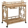 vidaXL Carrinho de Vinho com Rodas Natural 85 x 50 x 93 cm Bambu