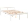 vidaXL Cama de casal pequena para idosos 120x190cm pinho maci&ccedil;o branco