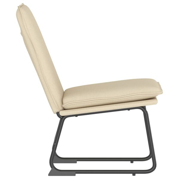 vidaXL Cadeira lounge 52x75x76 cm tecido cor creme