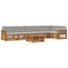 vidaXL Conjunto de Sof&aacute;s para Exterior 7 pcs Natural e Cinzento-Claro