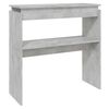 vidaXL Mesa consola 80x30x80 cm derivados de madeira cinzento cimento