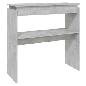 vidaXL Mesa consola 80x30x80 cm derivados de madeira cinzento cimento