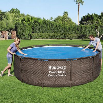 Bestway Cobertura de piscina solar Flowclear 356 cm