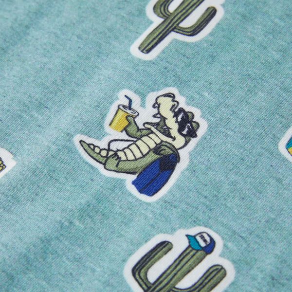 T-shirt para crian&ccedil;a verde-claro mesclado 116