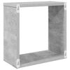 vidaXL Prateleiras parede forma de cubo 6 pcs 30x15x30cm cinza cimento