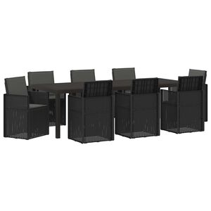 vidaXL Conjunto de Jantar para Jardim 9 unid. Antracite PP