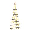 vidaXL &Aacute;rvore de Natal pendurada com bolas 120 cm 50 LED Branco quente