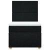 vidaXL Cama com molas/colch&atilde;o 90x190 cm tecido preto