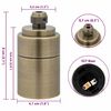 vidaXL Casquilhos de l&acirc;mpadas 2 pcs Bronze E27