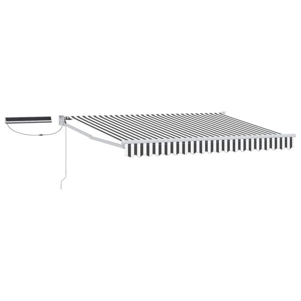 vidaXL Toldo Retr&aacute;til El&eacute;trico Antracite e Branco 3 x 2 m