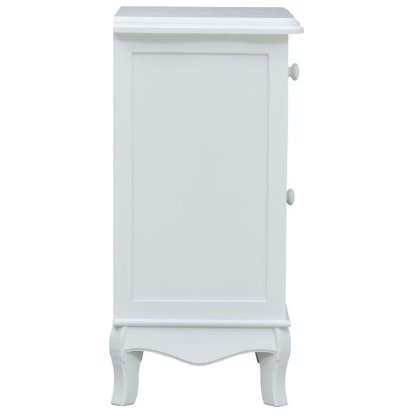 vidaXL Mesa de cabeceira 40x30x62 cm MDF branco e cinzento