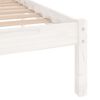 vidaXL Estrutura de cama 120x200 cm pinho maci&ccedil;o branco