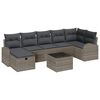vidaXL Conjunto de Sof&aacute; de Jardim 8 unid. Cinzeto vime PE