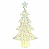 vidaXL Árvore de Natal com 160 LEDs Branco quente 150 cm PET
