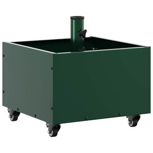 vidaXL Base para chap&eacute;u de sol Manual Verde 45 x 45 x 45 cm A&ccedil;o