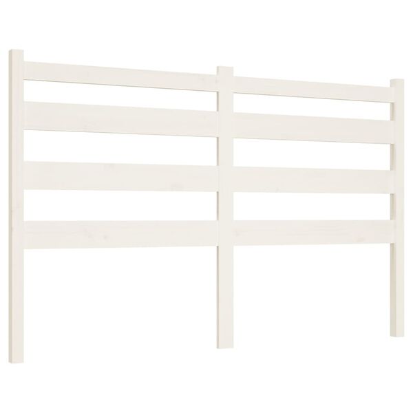 vidaXL Cabeceira de cama 186x4x100 cm pinho maci&ccedil;o branco