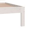 vidaXL Estrutura de cama 90x200 cm pinho maci&ccedil;o branco