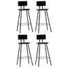 vidaXL Bancos de bar 4 pcs madeira recuperada maci&ccedil;a