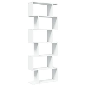 vidaXL Estante divis&oacute;ria 6 n&iacute;veis 70x24x193cm derivados madeira branco