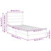 vidaXL Estrutura da Cama Cinzento-acastanhado 80 x 200 cm tecido