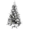 vidaXL Árvore de Natal c/ flocos de neve e pinhas 195 cm PVC e PE