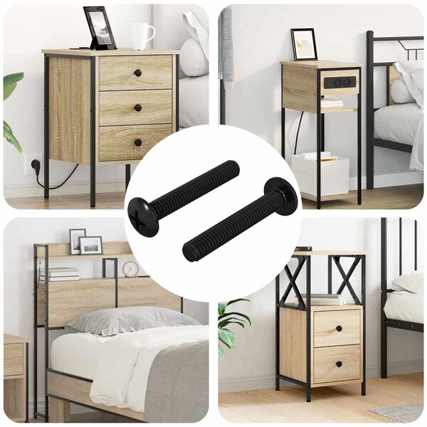 vidaXL Parafuso 2 pcs Prateado 5 x 30 mm Ferro