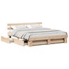 vidaXL Estrutura da Cama com gaveta Castanho 200 x 200 cm