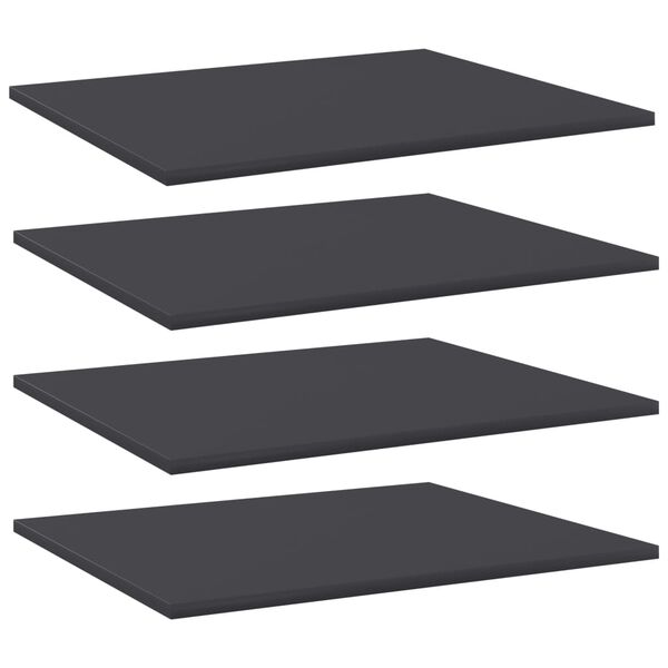 vidaXL Prateleiras para estante 4 pcs 60x50x1,5cm contraplacado cinza