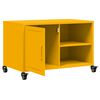 vidaXL Móvel de TV 68x39x43,5 cm aço amarelo mostarda