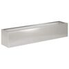 vidaXL Vaso de Jardim Prateado 100 x 20 x 20 cm A&ccedil;o inoxid&aacute;vel