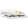 vidaXL Sof&aacute;-cama c/ gavetas 90x200cm madeira de pinho maci&ccedil;a branco
