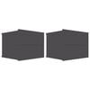 vidaXL Mesas de cabeceira 2 pcs 40x30x30 cm derivados madeira cinzento