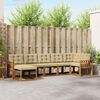 vidaXL Conjunto de Sof&aacute;s para Exterior 7 pcs Natural e Bege