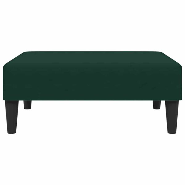 vidaXL Apoio de p&eacute;s 77x55x31 cm veludo verde-escuro