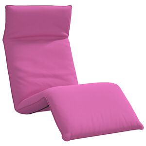 vidaXL Espregui&ccedil;adeira dobr&aacute;vel 175x54x8,5 cm tecido Oxford rosa