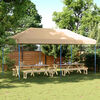 vidaXL Tenda de Festa Bege 292 x 580 x 315 cm Tecido Oxford