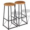 vidaXL Bancos de bar 2 pcs madeira de teca maci&ccedil;a