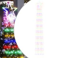 vidaXL Iluminação p/ árvore de Natal 320 luzes LED 375 cm colorido