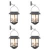 vidaXL Candeeiro solar p/ exterior 4pcs chama tremulante branco quente