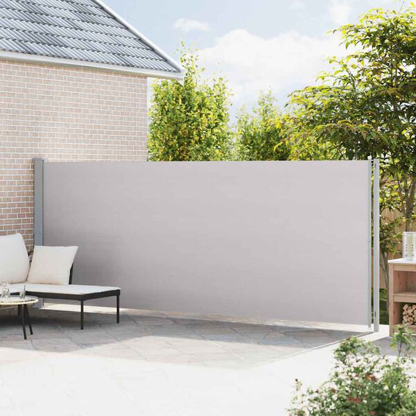 vidaXL Toldo lateral retr&aacute;til de p&aacute;tio 180x600 cm cinzento