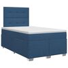 vidaXL Cama box spring com colch&atilde;o Azul 120 x 190 cm Tecido
