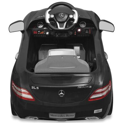 Carro eléctrico Mercedes Benz SLS AMG preto 6V com controlo remoto